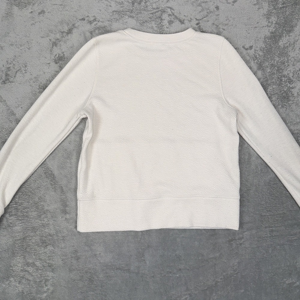 Prana Sweatshirt‎ Womens Small Cream Pullover Sunrise Crewneck Pocket Textured - Picture 10 of 11